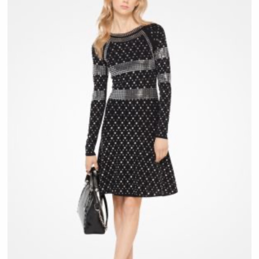 Michel Kors Studded Jersey Dress